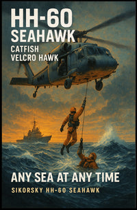 HH60 Seahawk  Any Sea at Any Time Poster PosterGoat