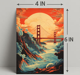 Golden Gate Bridge At Sunset Poster