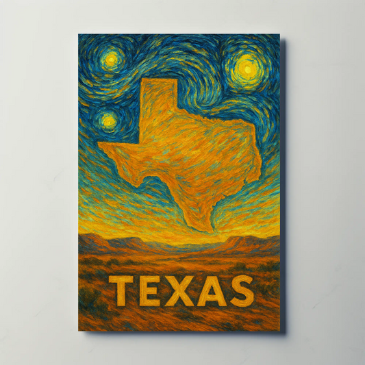 Texas Starry Night Poster