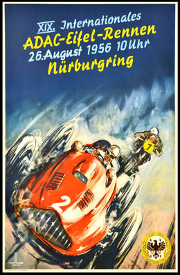 XIX. Internationales ADAC-Eifel-Rennen 1956 Poster