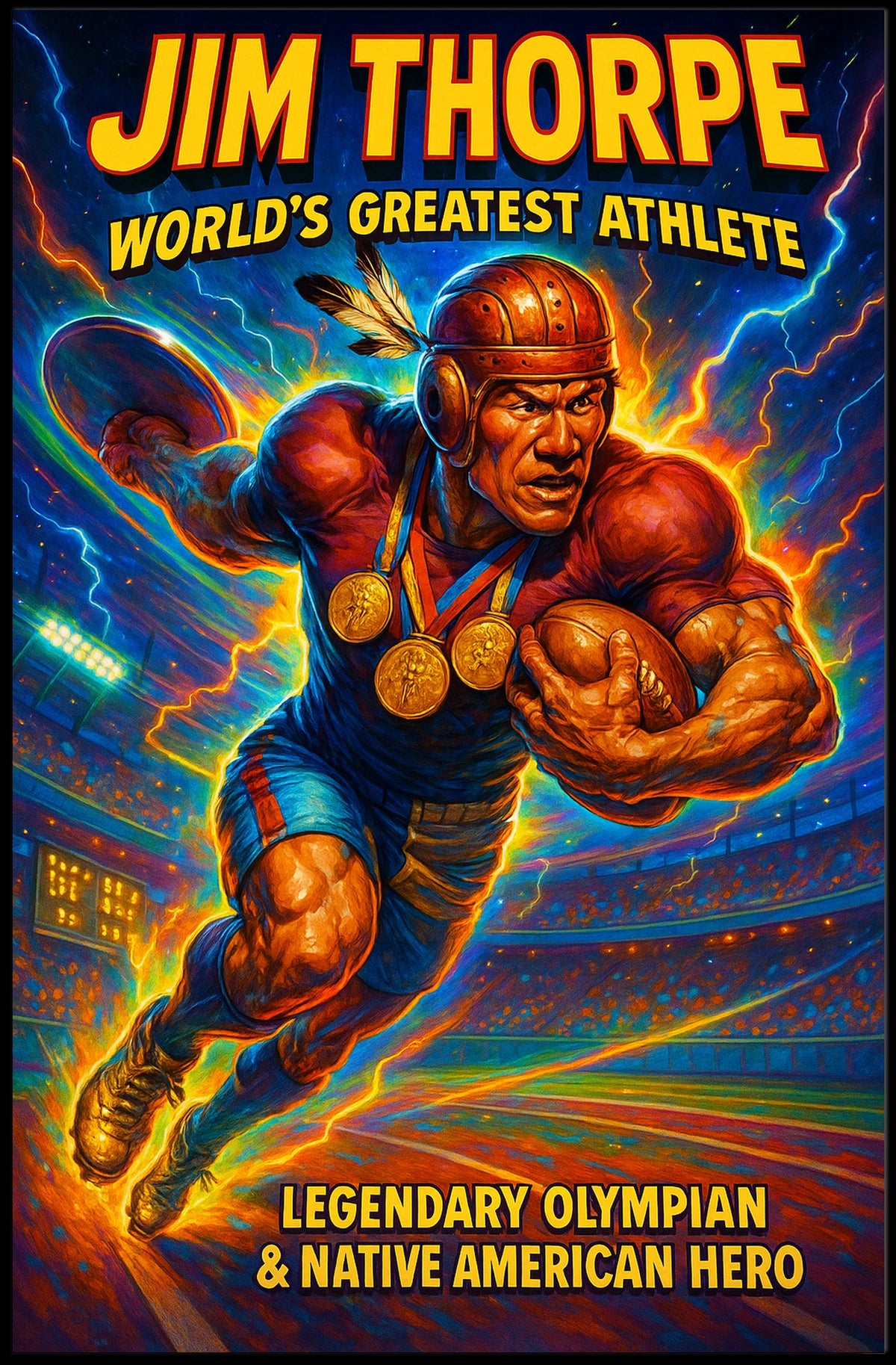 Jim Thorpe Legendary Athlete Poster