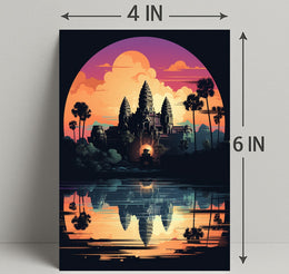 Sunset Over Angkor Wat Poster