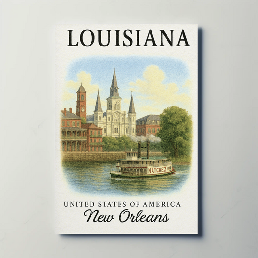 Louisiana, New Orleans Signature Series Vintage Travel Poster