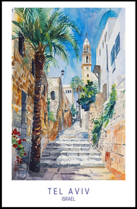 Tel Aviv Streetscape Poster PosterGoat