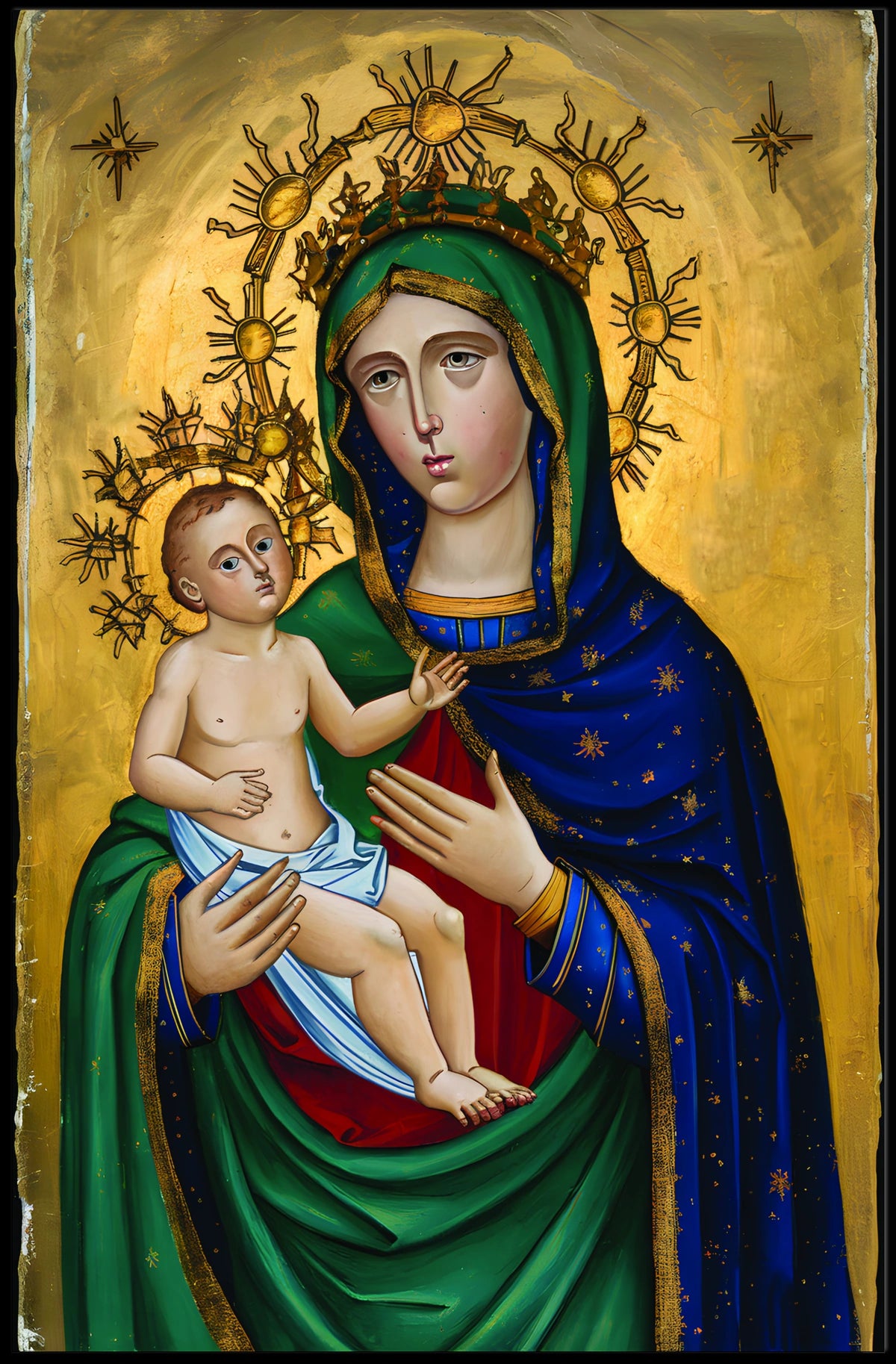 Christian Art  Virgin Mary Poster