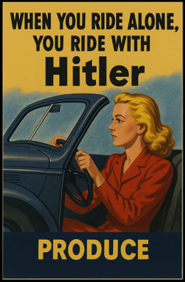 When You Ride Alone, You Ride with Hitler Poster