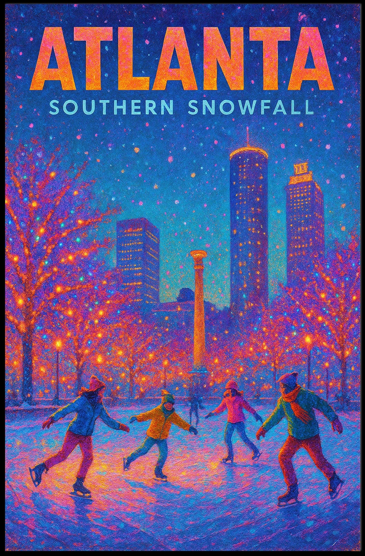Atlanta Southern Snowfall Poster