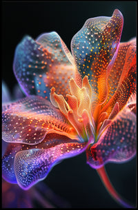 Vibrant Floral Illumination Poster PosterGoat