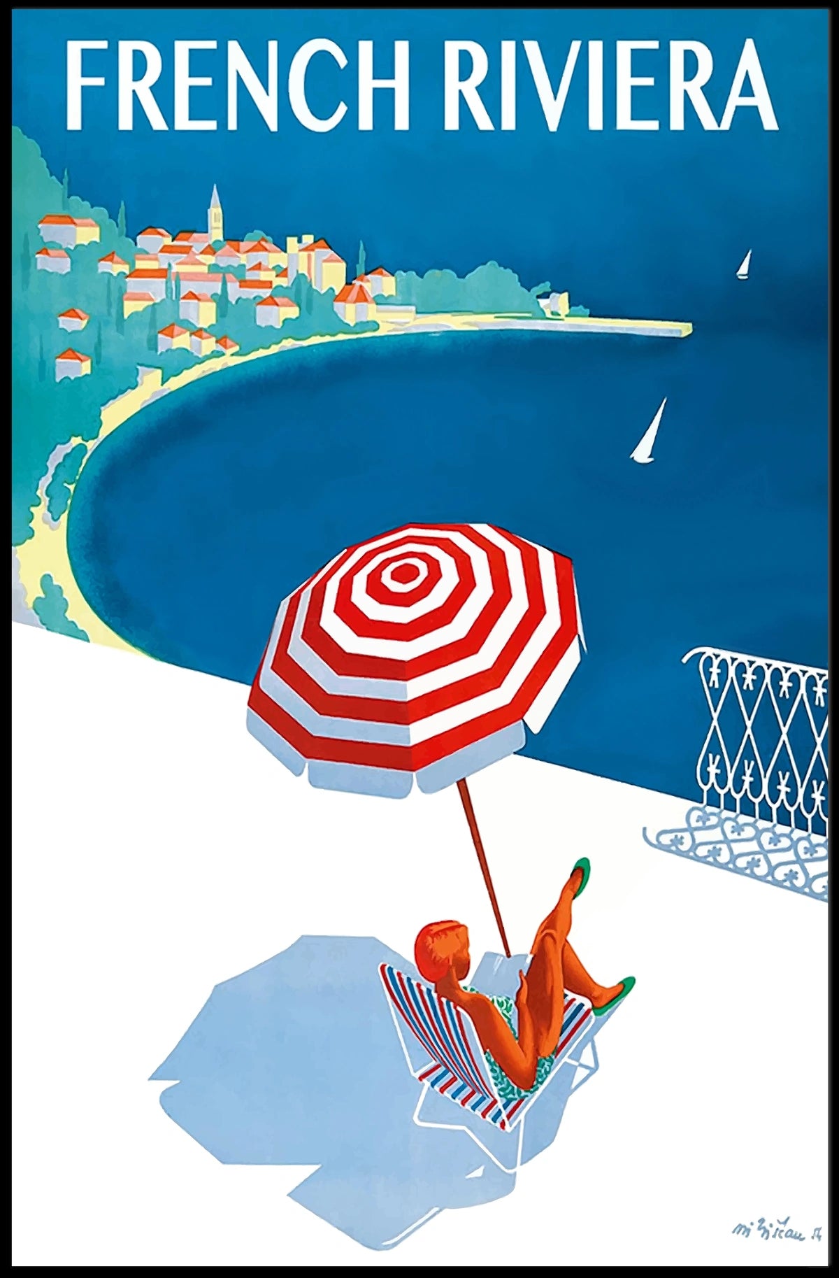French Riviera Getaway Poster