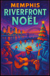 Memphis Riverfront Noël Poster