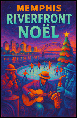 Memphis Riverfront Noël Poster