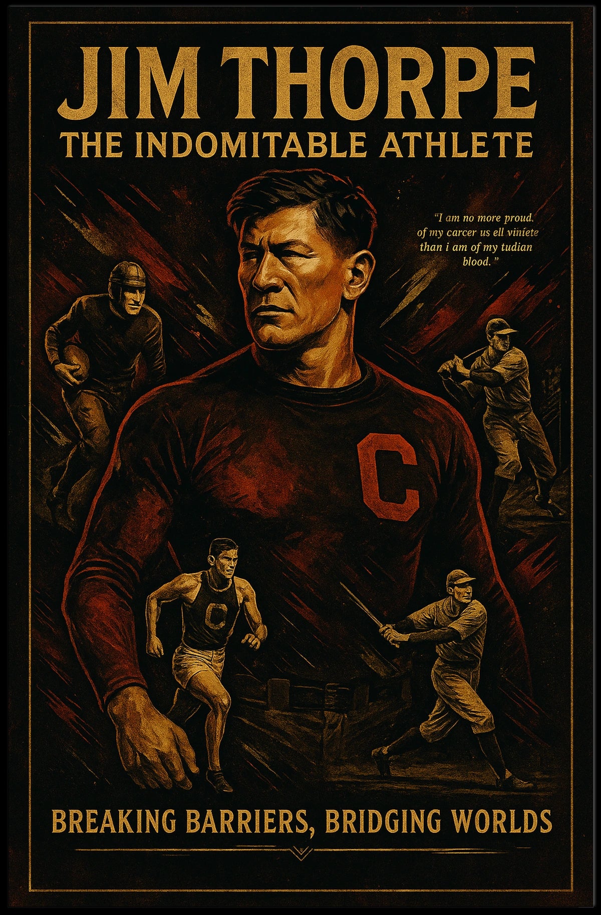 Jim Thorpe The Indomitable Athlete Poster