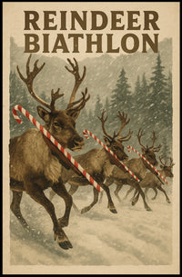 Reindeer Biathlon Poster