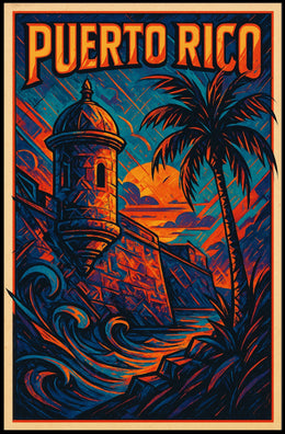 Puerto Rico A Vibrant Escape Poster