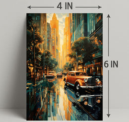 Vintage Cityscape Vintage Poster