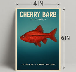 Cherry Barb Freshwater Aquarium Fish Poster PosterGoat