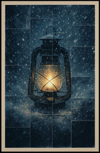 Lantern In The Snow Poster