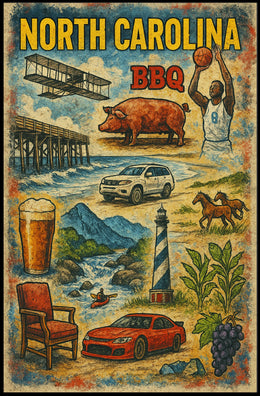 North Carolina Highlights Poster