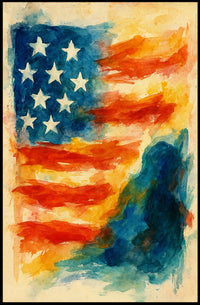 Abstract American Flag Abstract Poster