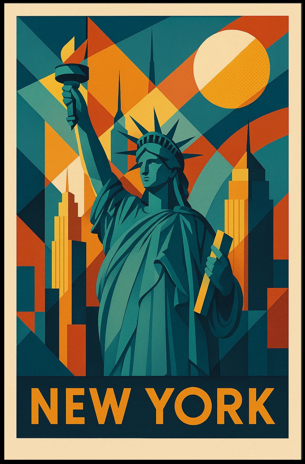 New York Iconic Skyline Poster