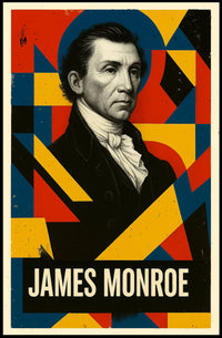 James Monroe 5th President of the United States Abstract Pop Poster