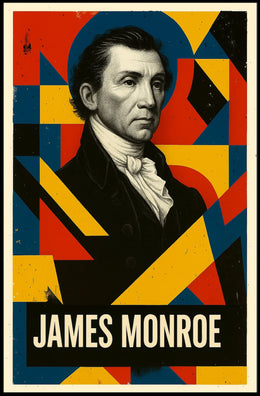 James Monroe 5th President of the United States Abstract Pop Poster