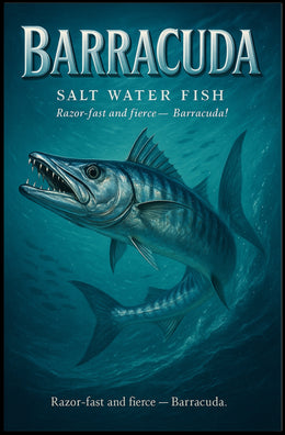 Barracuda Salt Water Fish Poster