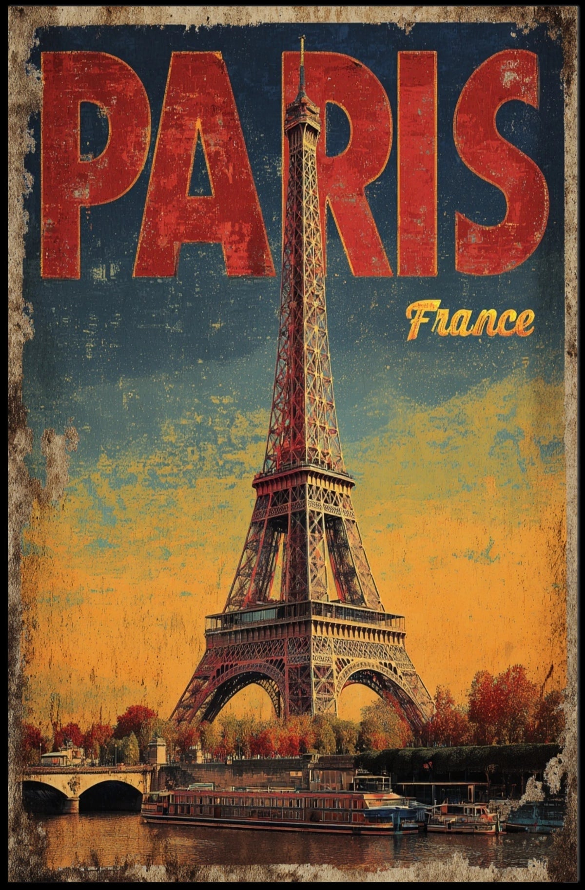 Paris Vintage Travel Poster