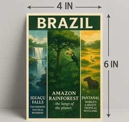 Wonders of Brazil Poster PosterGoat