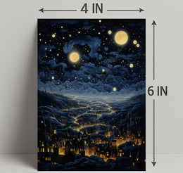 Starry Night Over The City Poster PosterGoat