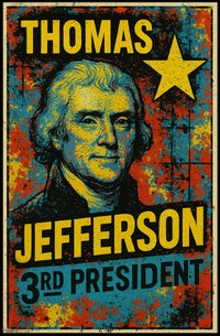 Thomas Jefferson 3rd President of the United States Graffiti Pop Art Poster