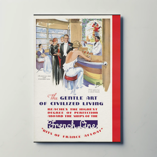 French Line Travel Poster