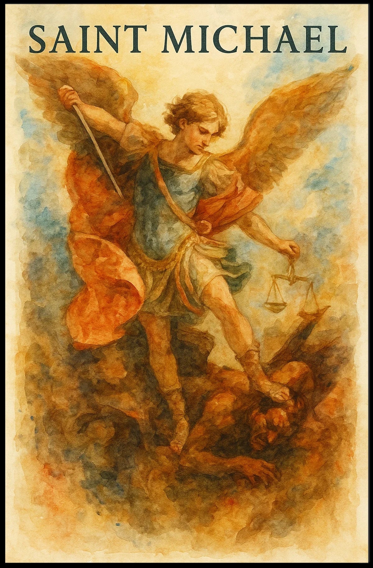 Saint Michael Icon Poster