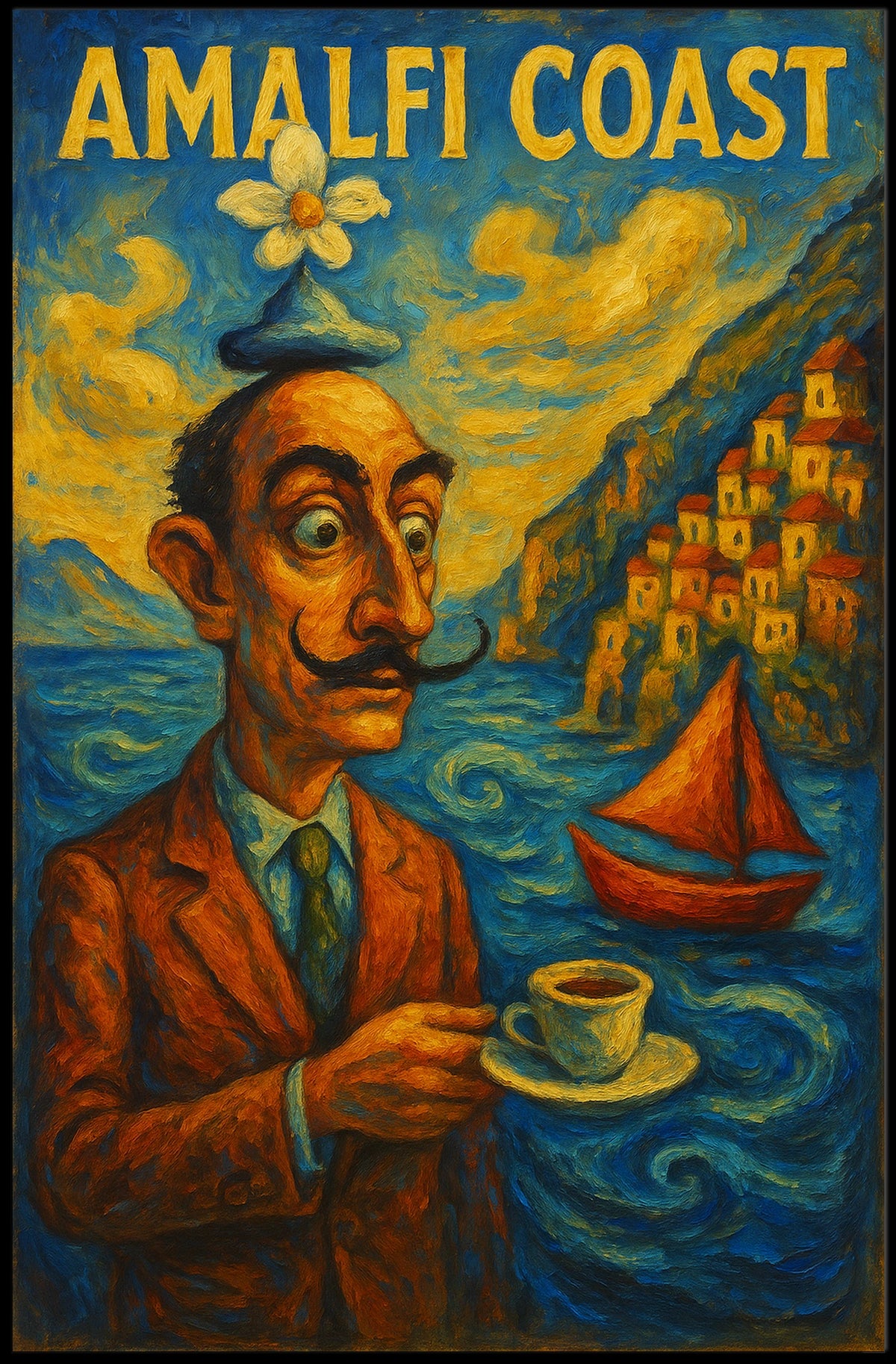 Amalfi Coast Surrealism Surreal Poster