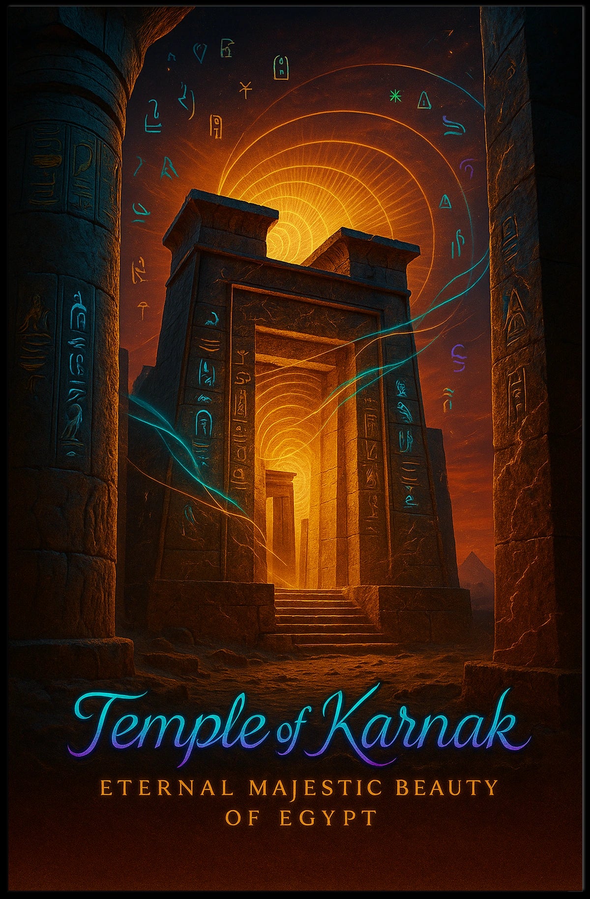 Temple of Karnak Eternal Majestic Beauty of Egypt Poster