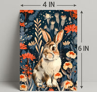 Enchanted Garden Rabbit William Morris Art Poster