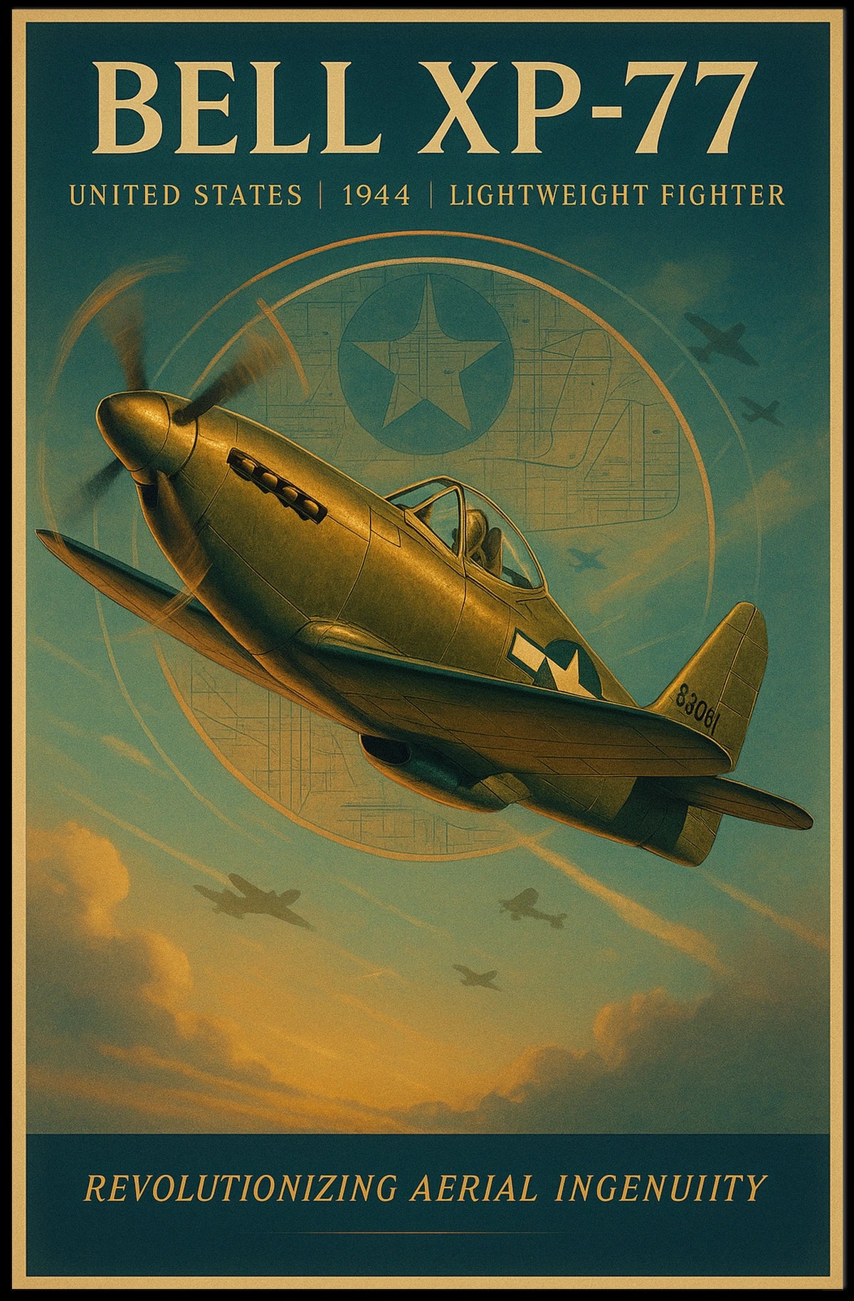 Bell XP-77 Lightweight Fighter Poster