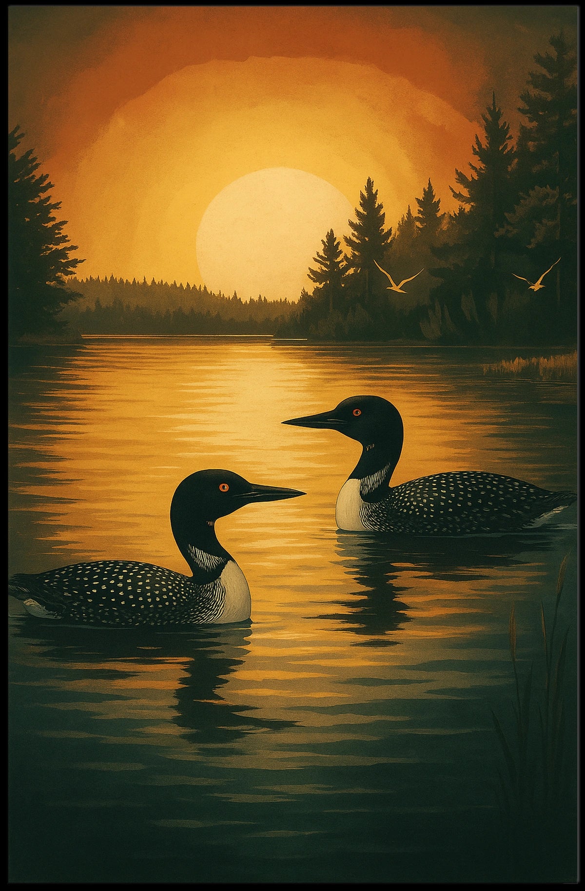 Serenity at Sunset Poster