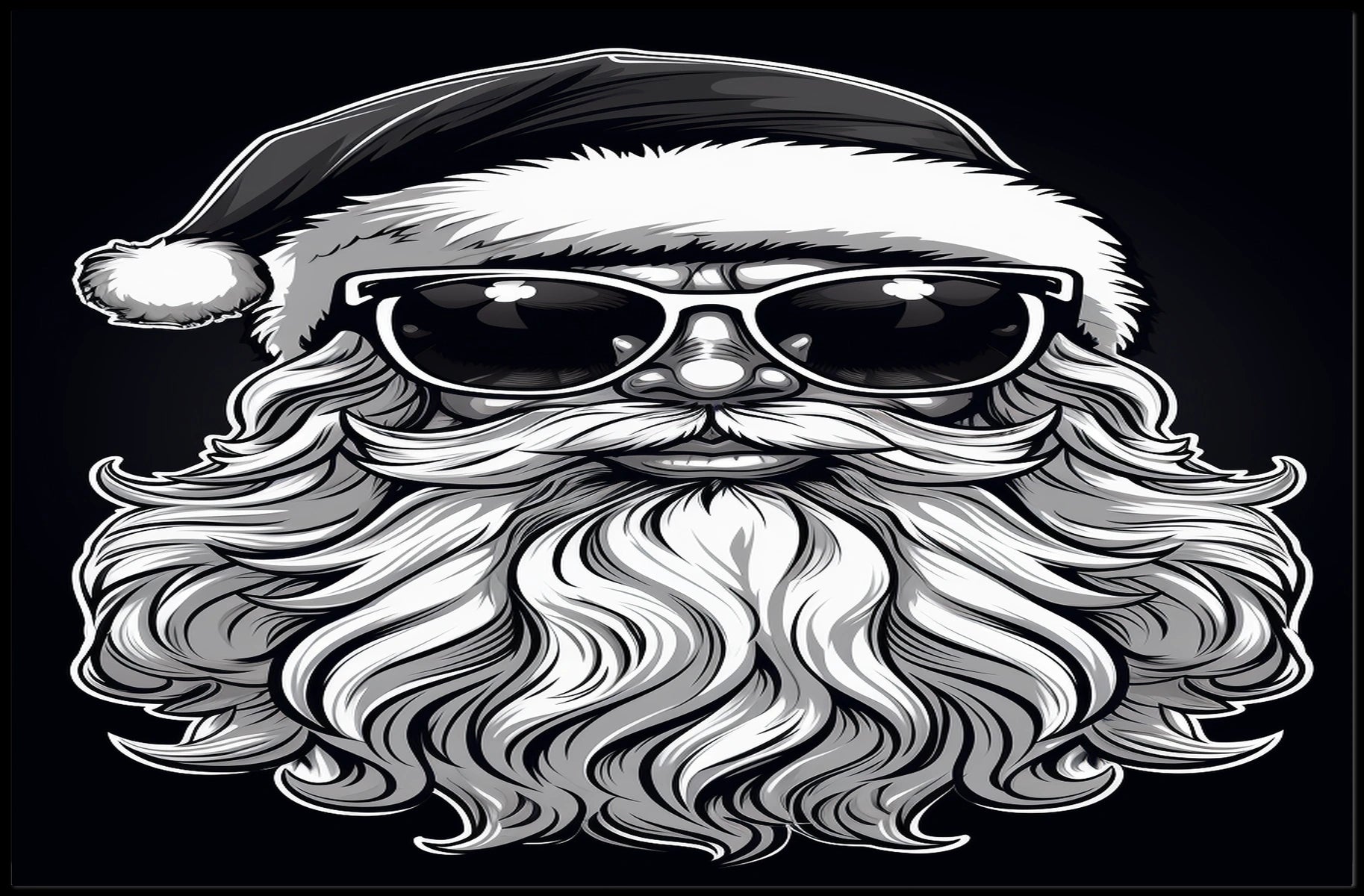 Cool Santa Vibes Poster