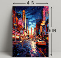 Neon Cityscape Poster