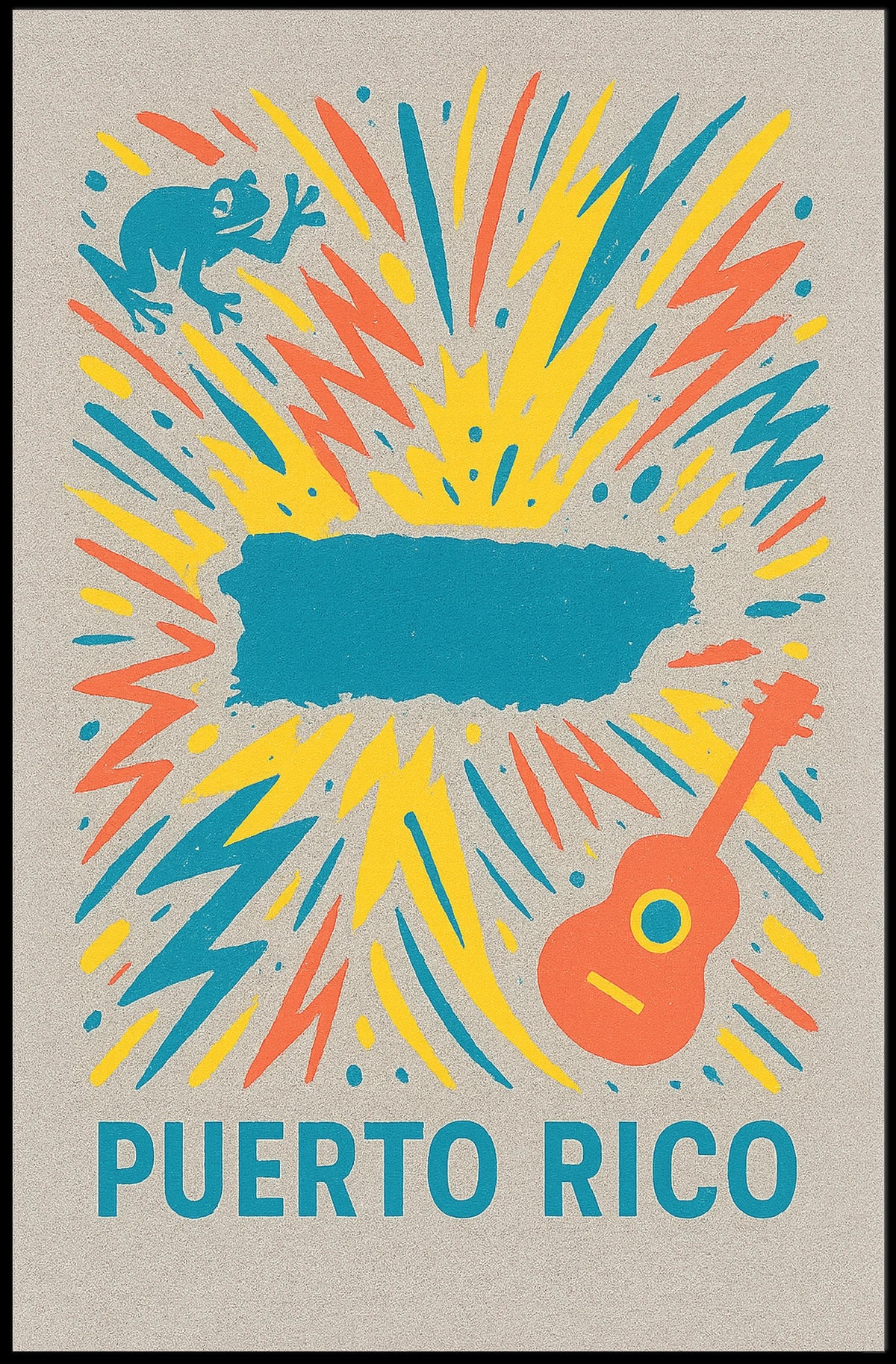 Vibrant Puerto Rico Poster For Home Decor Lovers Travel Art