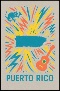 Vibrant Puerto Rico Poster For Home Decor Lovers Travel Art