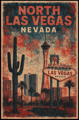 North Las Vegas Vintage Travel Vintage Poster