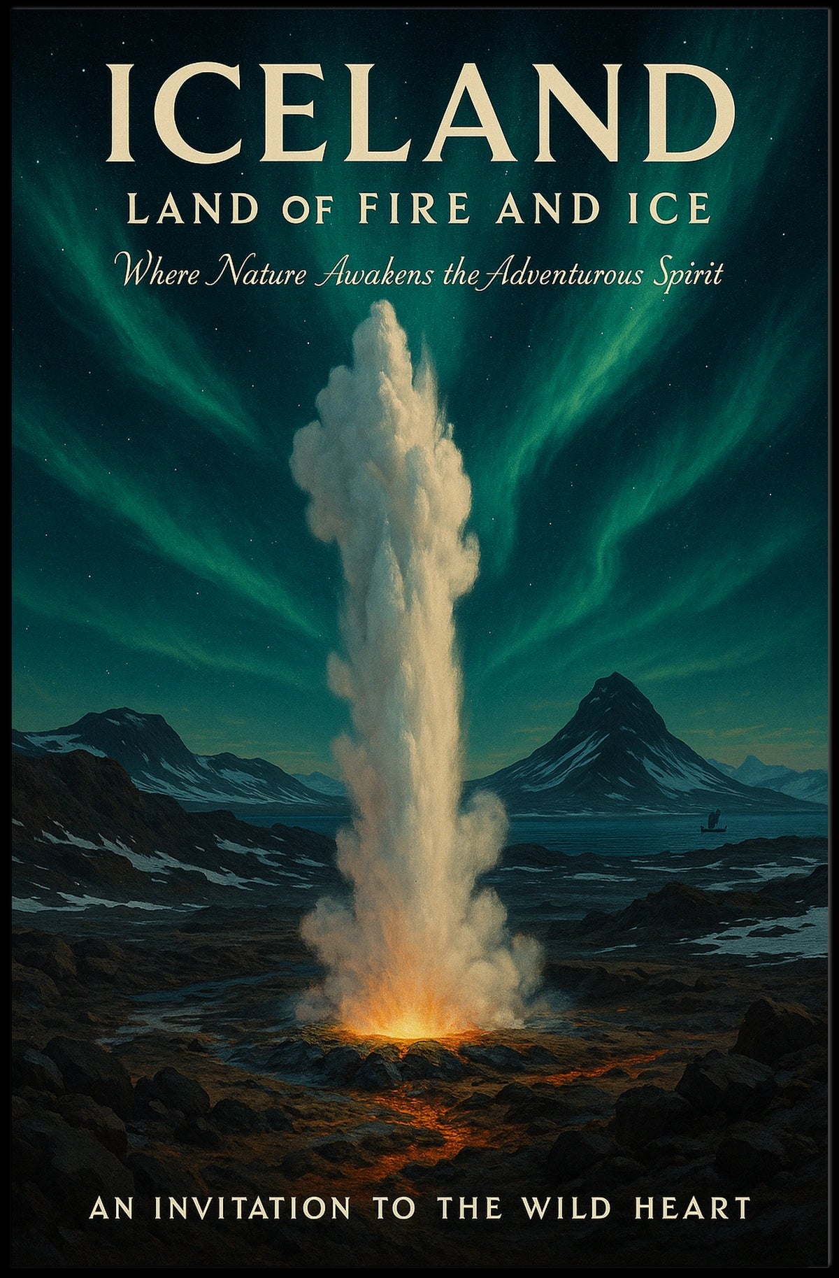 Iceland Land of Fire and Ice Poster