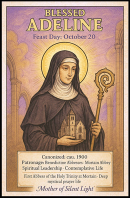 Blessed Adeline Patron of Benedictine Abbesses Poster
