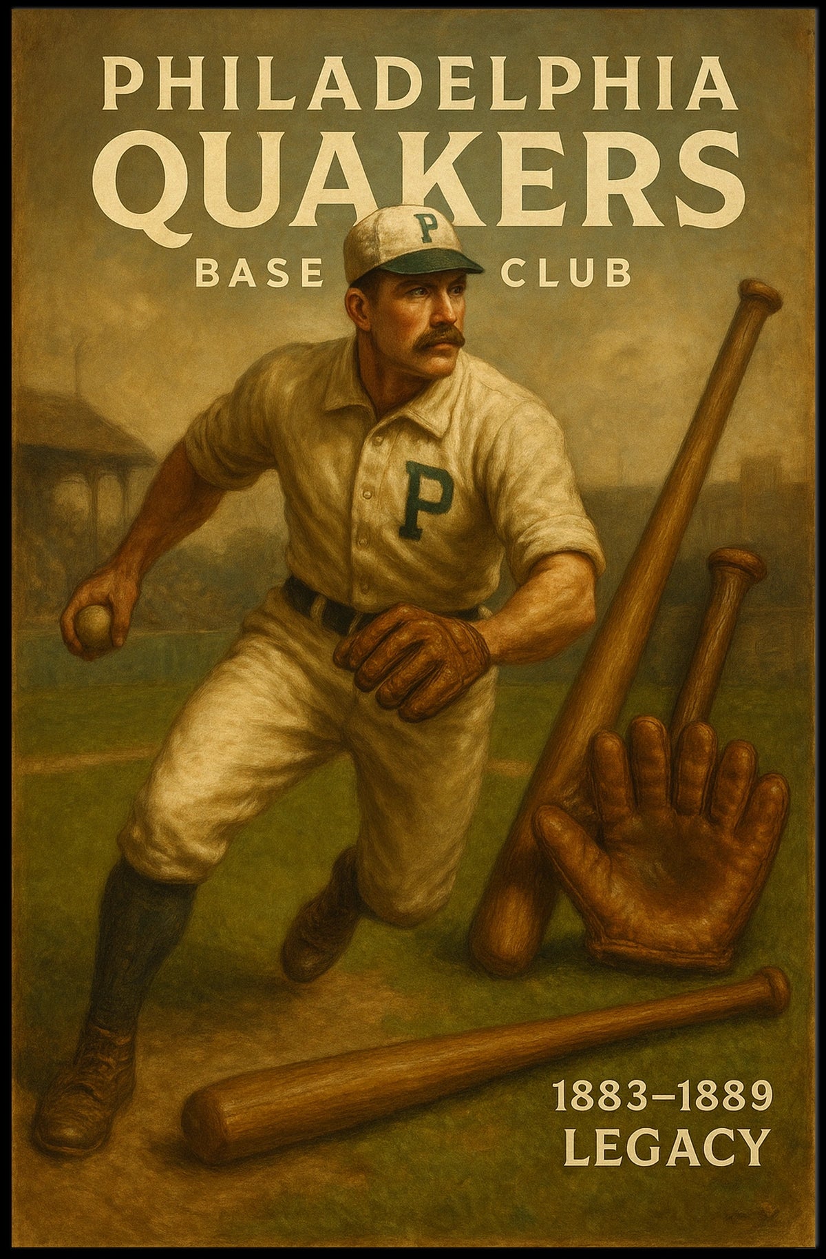 Philadelphia Quakers Baseball Legacy Poster