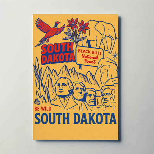 South Dakota Mount Rushmore Black Hills Wild Poster
