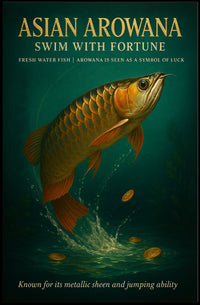 Asian Arowana Swim with Fortune Poster