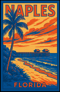 Naples Florida Coastal Escape Poster 18 By 24 Inches