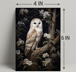 Owl Among Blossoms Poster PosterGoat